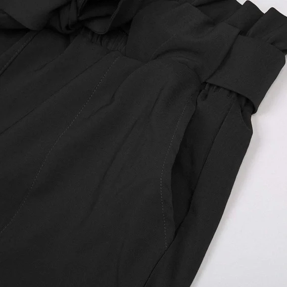 Women’s bow tie trousers waist band with pockets